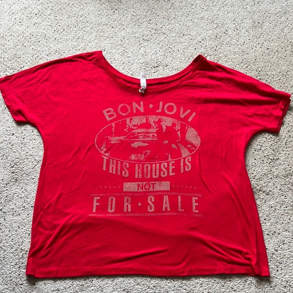Tops - Bon Jovi This House Is Not For Sale concert t-shirt